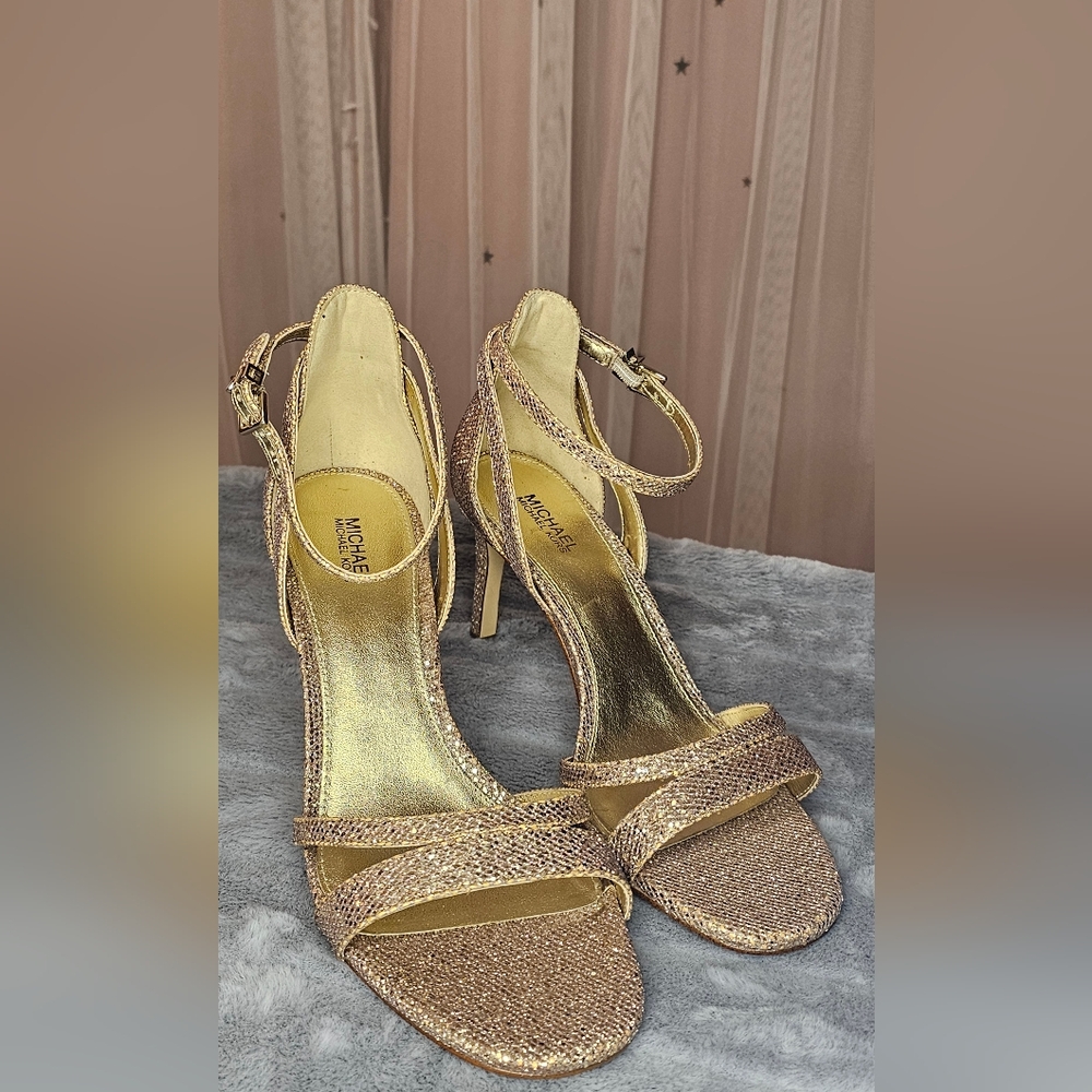 MK Kimberly Glitter Mesh Sandal